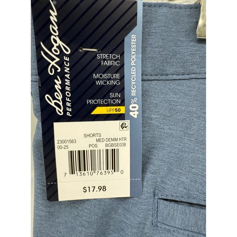 Ben Hogan Performance Men's Stretch Shorts Medium Moisture Wicking Size 42 NWT